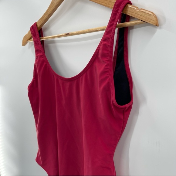 Onia Kelly One Piece Cheeky Deep Red Scoop Neck Swimsuit Size Large - Picture 4 of 10